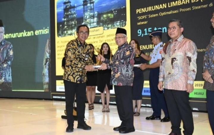 Dirut Kpi Taufik Aditiyawarman Terima Penghargaan Proper Emas Dari